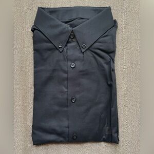 Express Slim Solid Stretch Pinpoint Oxford 1MX Dress Shirt